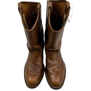 Vibram Mens Ws Work n Sport Cowboy Western Boots Brown Leather Pull On USA 7.5